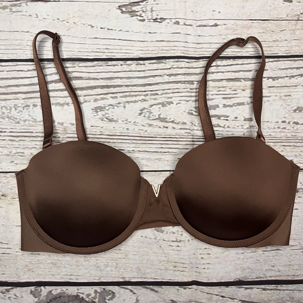 Victoria Secret Multi-Way Bra 32C Brown Smooth T-Shirt Underwire